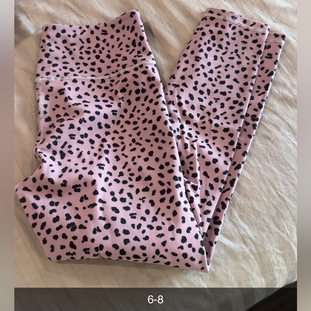 ZYIA Pink and Black Leopard Print Leggings